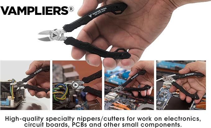 VAMPLIERS 4.75" Precision Flush Cutters. Made in Japan. Professional Grade Side - Image 3