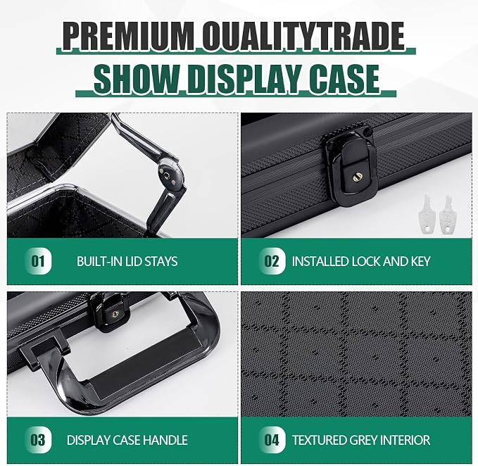 Trade Show Display Case Table Top Portable Aluminum Sports Card Display Case - Image 3