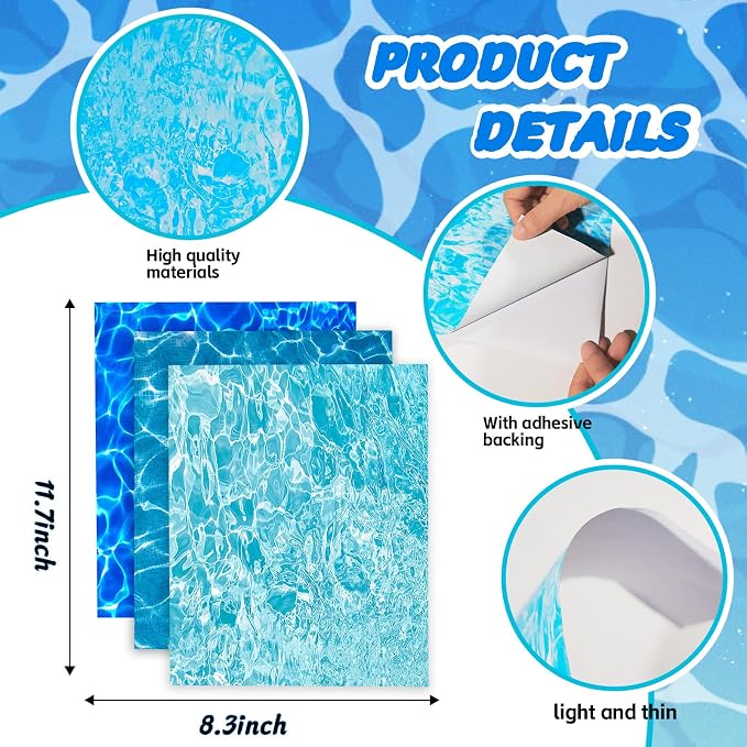 Warmtree 6 Pcs Ripple Water Sticker Materials Diorama Supplies | Pearlescent - Image 5