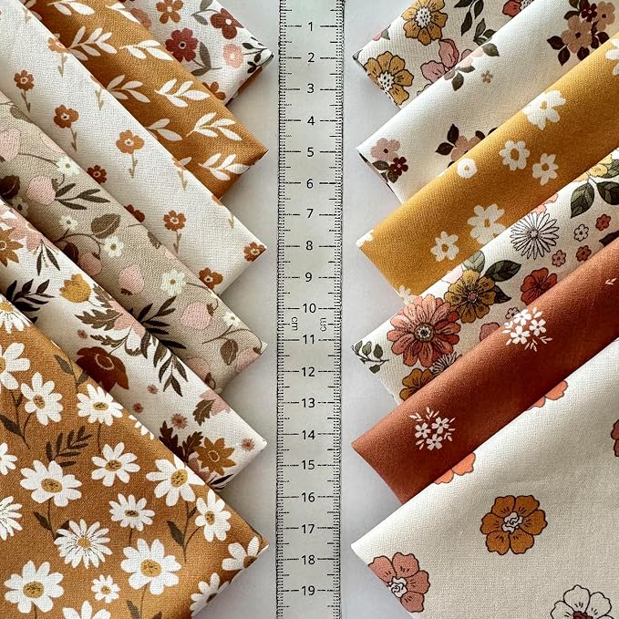 Vintage Floral Patchwork Cotton Fabric Set – 60 Pre-Cut Squares, 20×20 cm - Image 3
