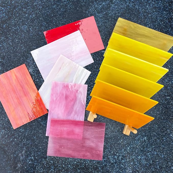 LITMIND 12 Sheets Stained Glass Variety Pack, 4 x 6 Inch Cathedral Art - Image 4