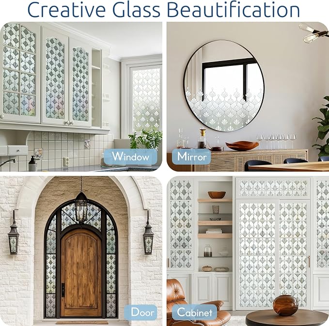 rabbitgoo Privacy Window Film Frosted Glass, 35.4" x 78.7" | Sun Blocking Non - Image 6