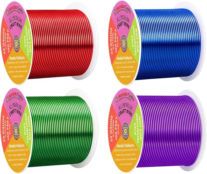 Mandala Crafts 22 Gauge Anodized Aluminum Craft Wire by MandalaCrafts