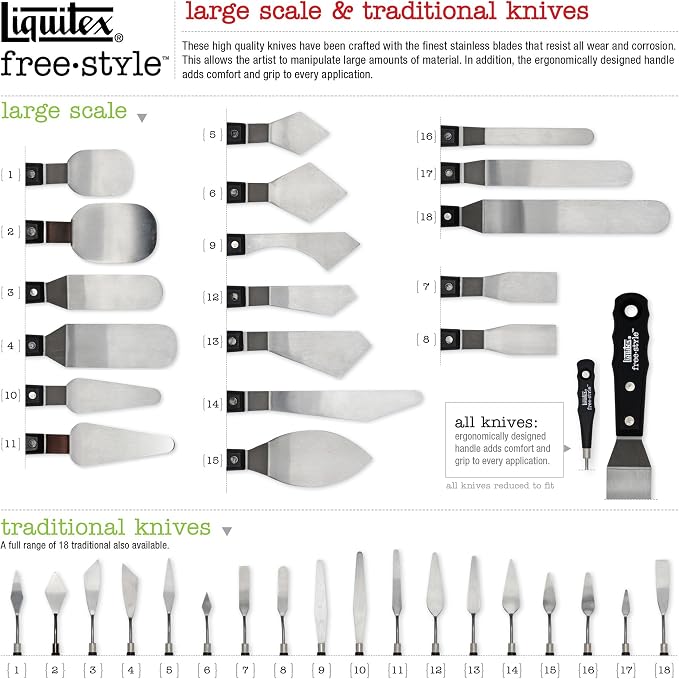Liquitex Professional Freestyle Traditional Knives 6-Piece Ring Set - Image 4