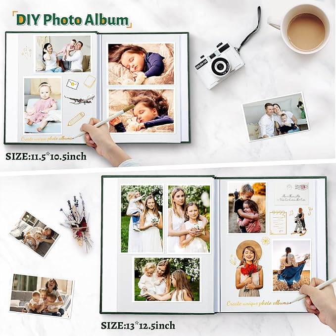 Artfeel Photo Album Self Adhesive Scrapbook, 120 Pages Large Photo Book - Image 3