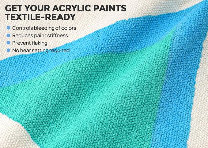 Nicpro Professional Effects Fabric Medium, 8.45oz Bottle Fabric Painting - Image 3