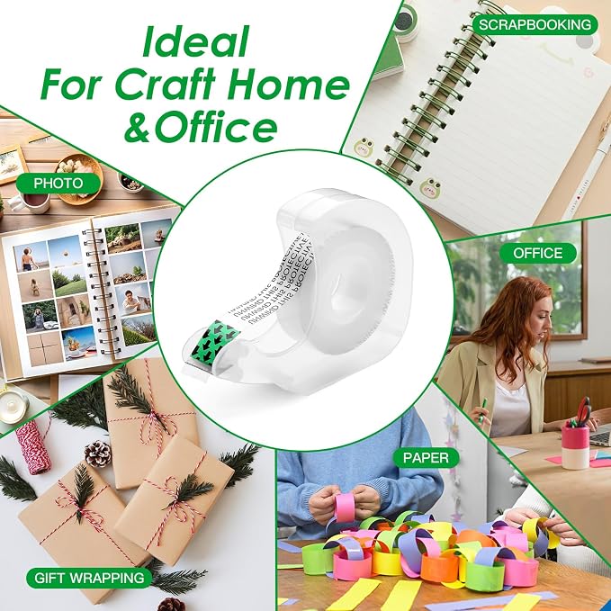 LOCKLOCK Double Sided Tape Light Duty, 8 Pack, 1/2 x 300 inches, Narrow Double - Image 6