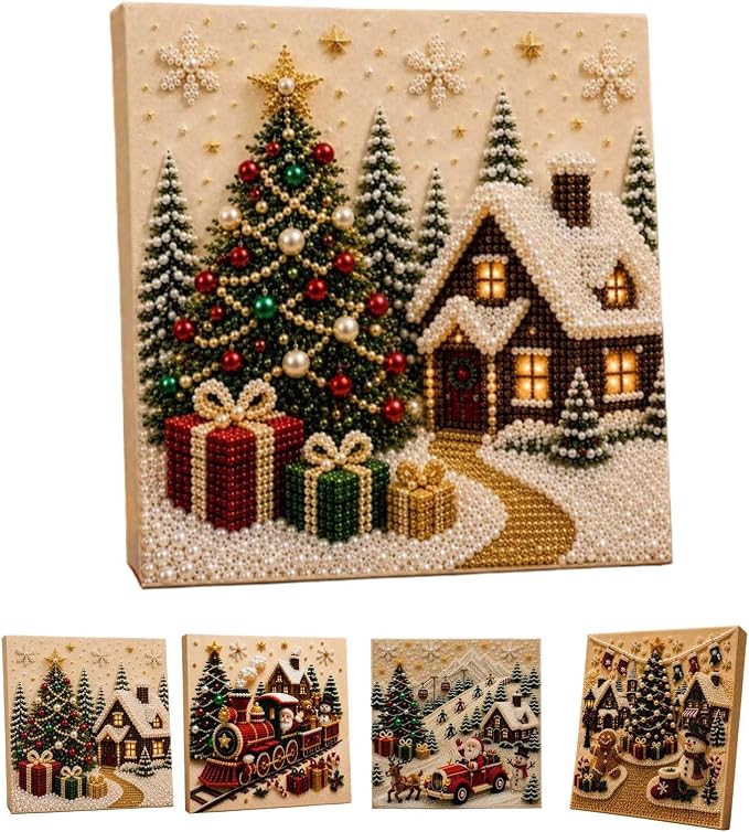 DIY Christmas Pearl Diamond Painting Art Kit by Unknown