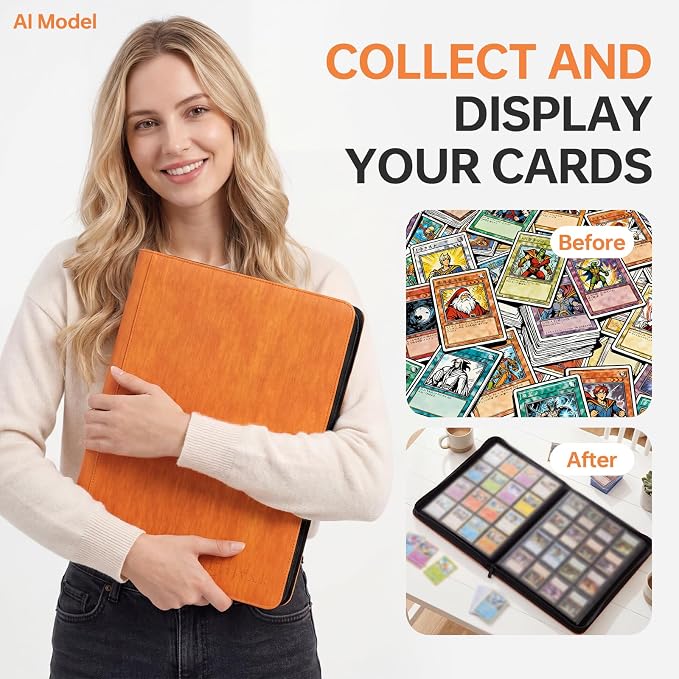 Card Binder 16 Pocket, Premium 1024 Double Sided Pocket Collection Binder - Image 7