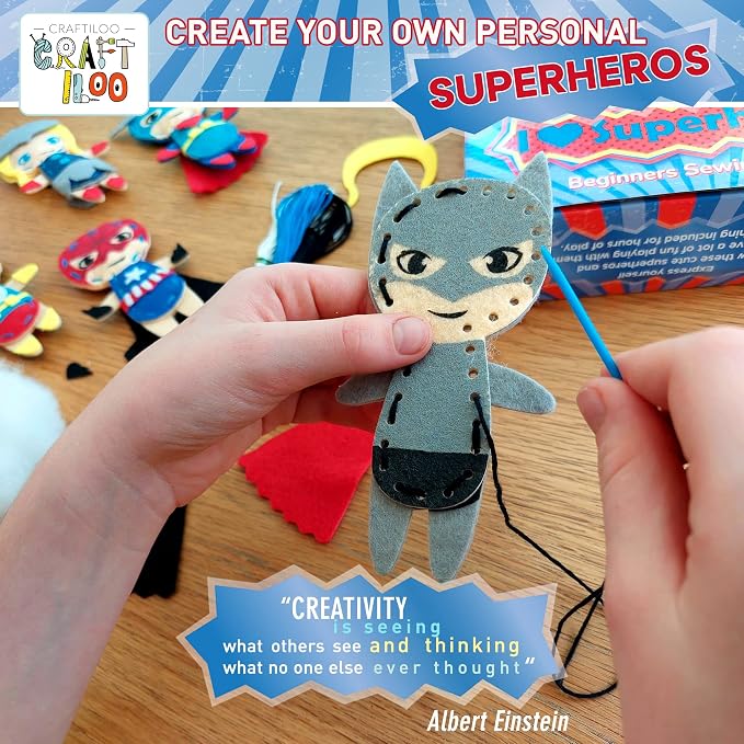 Superhero Sewing Kits for Little Kids 5 Easy Projects for Children Beginners - Image 4