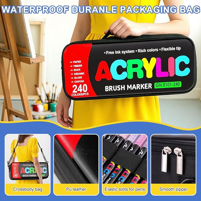 240 Colors Acrylic Paint Markers - Image 5