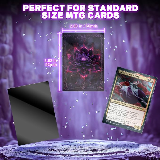 MTG Card Sleeves 100CT, Matte Art Card Sleeves, Matte Back & Clear Front - Image 2