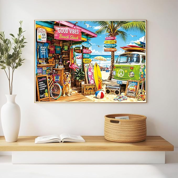 500 Piece Jigsaw Puzzle for Adults – Tropical Beach Shack Scene - Image 7