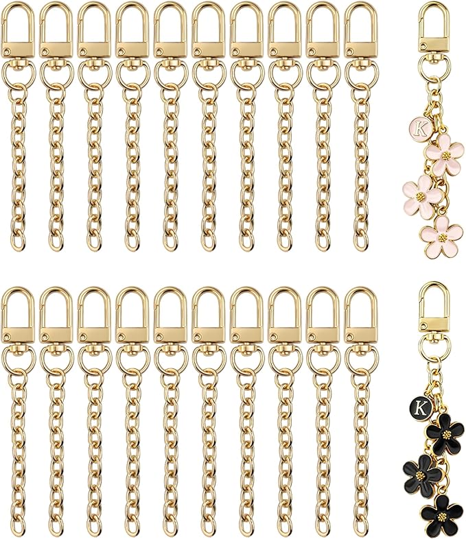NCIWAN 20 PCS Keychain Making Kit Swivel Snap Hook Lobster Claw Clasps and by Unknown