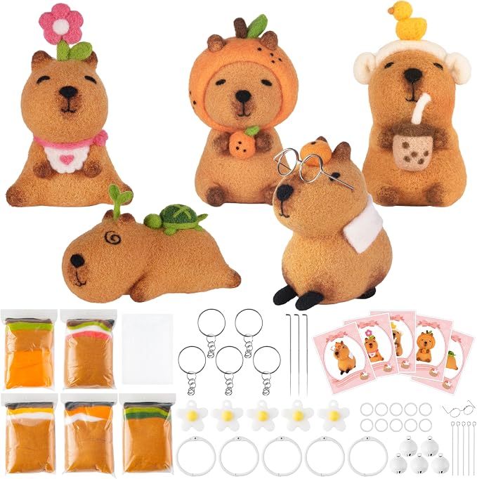 Capybara Needle Felting Kit by Unknown