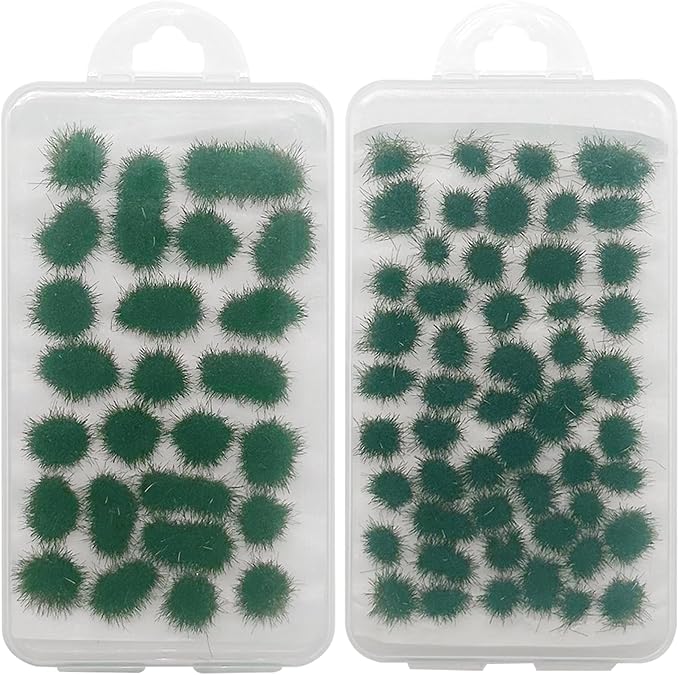 Woohome 78 PCS Static Grass Tuft 2 Size Model Grass Tufts Railway Artificial by Woohome