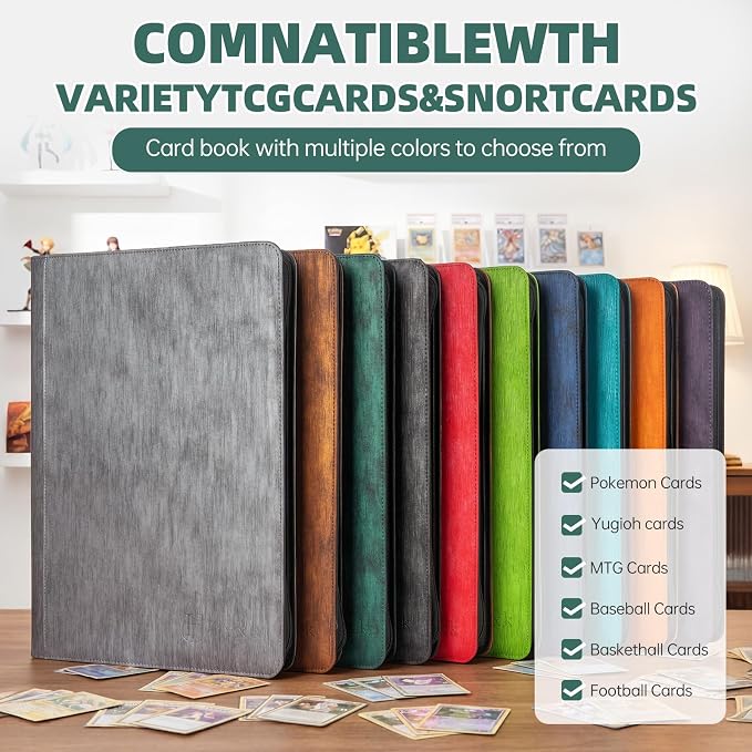 Card Binder 16 Pocket, Premium 1024 Double Sided Pocket Collection Binder - Image 4