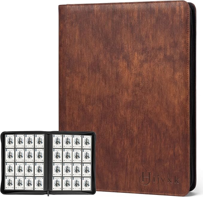 Card Binder 16 Pocket, Premium 1024 Double Sided Pocket Collection Binder by Hijvxk