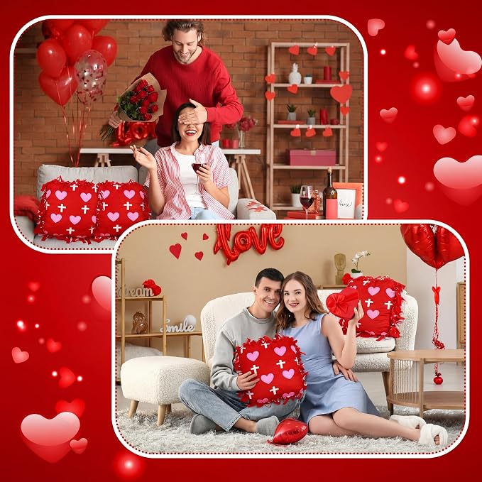 Chunful 6 Sets Valentine's Day Tied Pillow Craft Kit - Image 5
