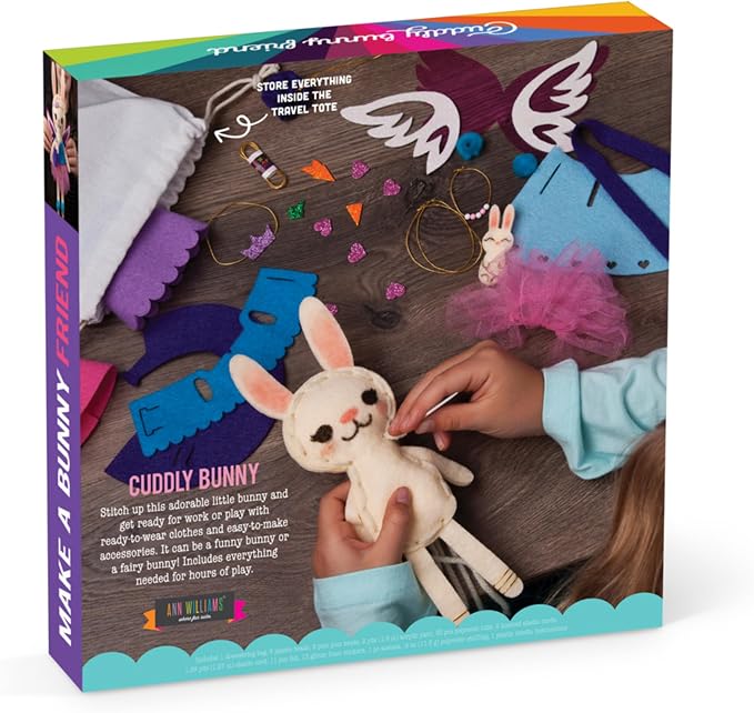 Craft-tastic – Make a Bunny Friend Craft Kit – Learn to Make 1 Easy-to-Sew - Image 2