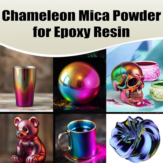 BALTIC DAY - Chameleon Mica Powder, 4 Jars of Color Shift Mica Powder Set - - Image 4