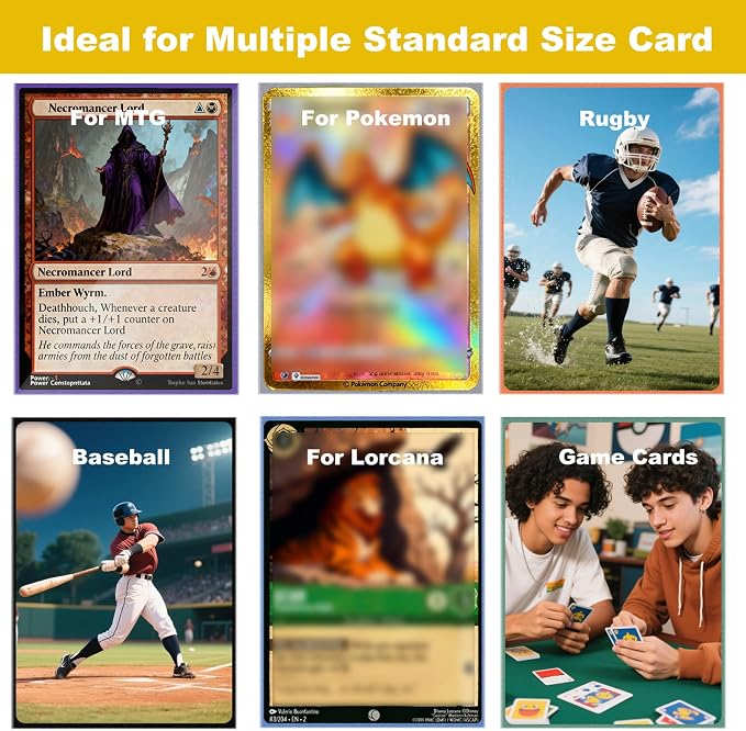 Premium Pink Card Sleeves, 150 Sleeves 2.6''x3.6'' Compatible - Image 5
