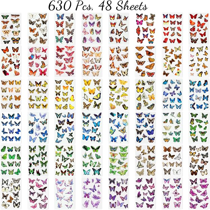 Arme Butterfly Stickers, Flower Stickers - Image 4