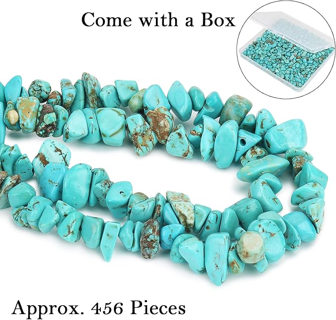 456 PCs Natural Chip Stone Beads, 5-8mm Irregular Multicolor Gemstones Loose - Image 4