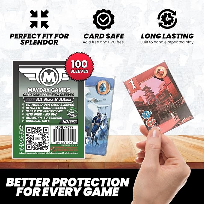 Mayday Games Splendor Game Game Accessory- Premium Card Sleeve Bundle - Image 5