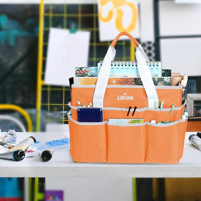 JJRING Craft Organizer Tote Bag, Large Art Storage Caddy - Image 2