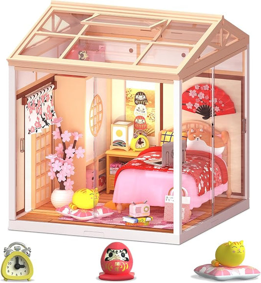 Sakura Japanese Bedroom Miniature House Kit – DIY Dollhouse by BeepZipp