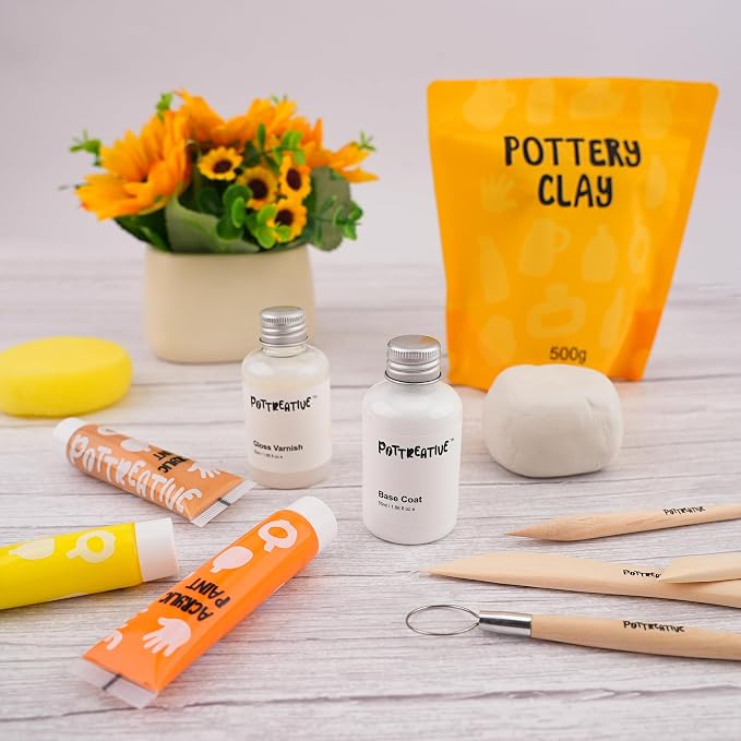 POTTREATIVE Air Dry Clay Kit for Adults, Pottery Starter Kit - Image 6
