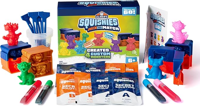 Elmer's Squishies Mix and Match, Kids DIY Activity, Squishy Toys Kit, Creates 4 by Unknown