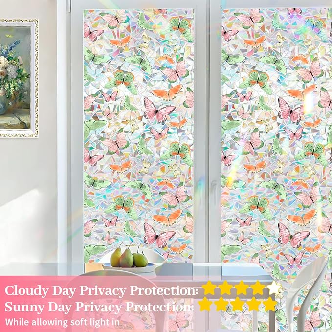 Bloss Butterfly Stain Glass Window Film - Image 7