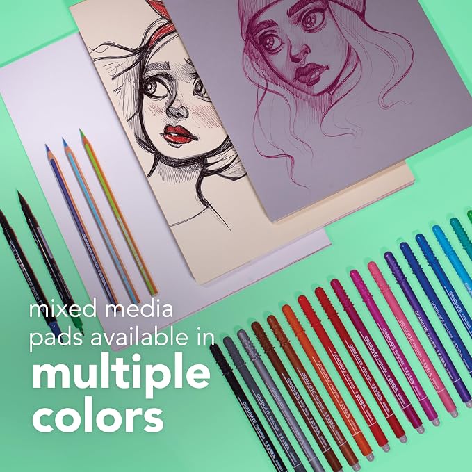 Canson Graduate Black Mixed Media Pad, 9x12 inches, 12 Sheets - Image 5