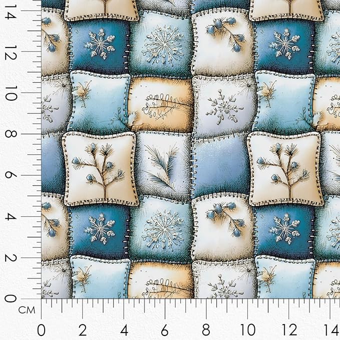 Winter Animals Patchwork Quilting Fabric Panel – 6× Blocks + Bonus Patchwork - Image 8