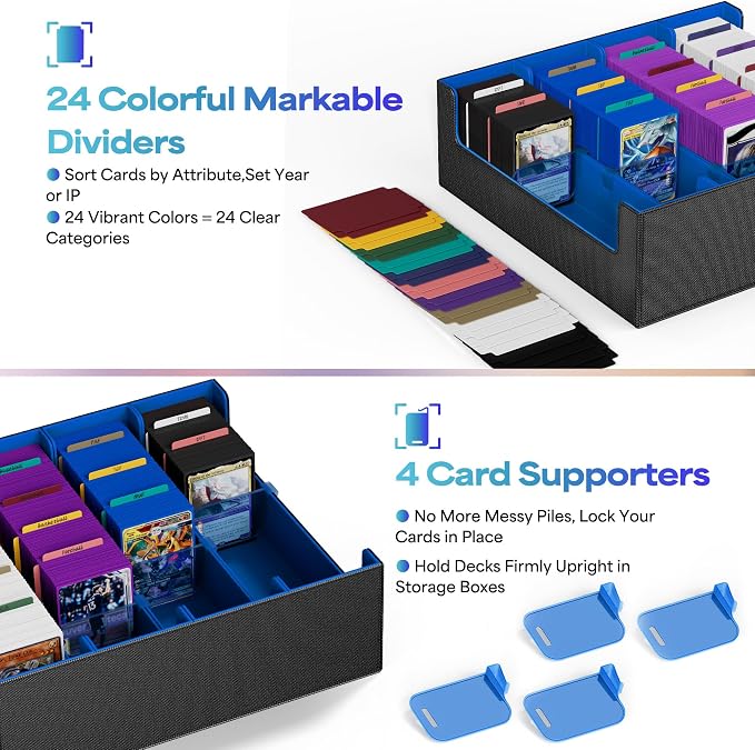 UAONO Trading Card Storage Box, Holds 2400 Sleeved Cards - Image 4