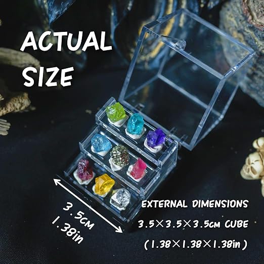 9 Rare Natural Gemstone Collection Gift Box-Peridot, Apatite & 7 Exquisite - Image 4