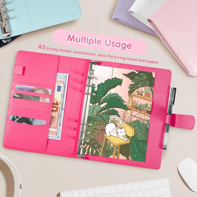 A5 Kpop Photocard Binder, PU Leather 6-Ring Album - Image 6