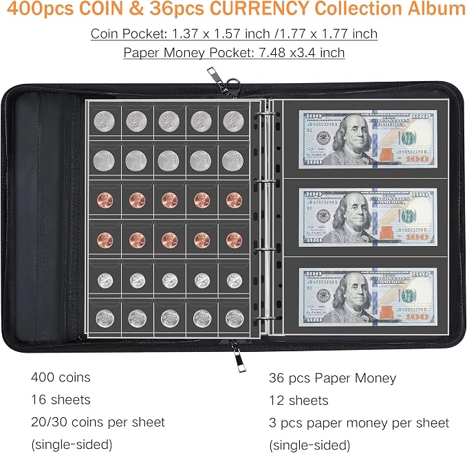 400-Pocket Fireproof Coin Book - Image 3