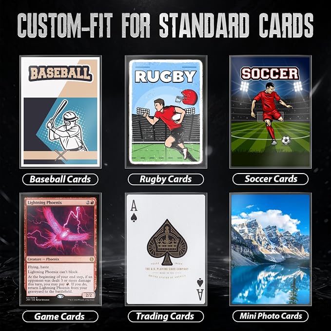 600 Counts Standard Clear Card Sleeves, 66x91mm Premium PP Plastic Protectors - Image 6