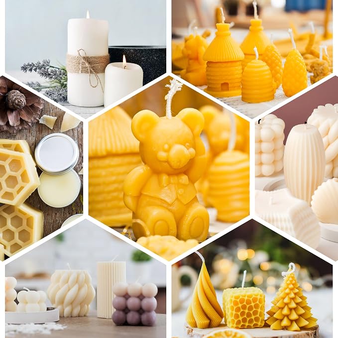 FROKO White Natural Beeswax Pellets 5LB, Organic Beeswax, Beeswax - Image 4
