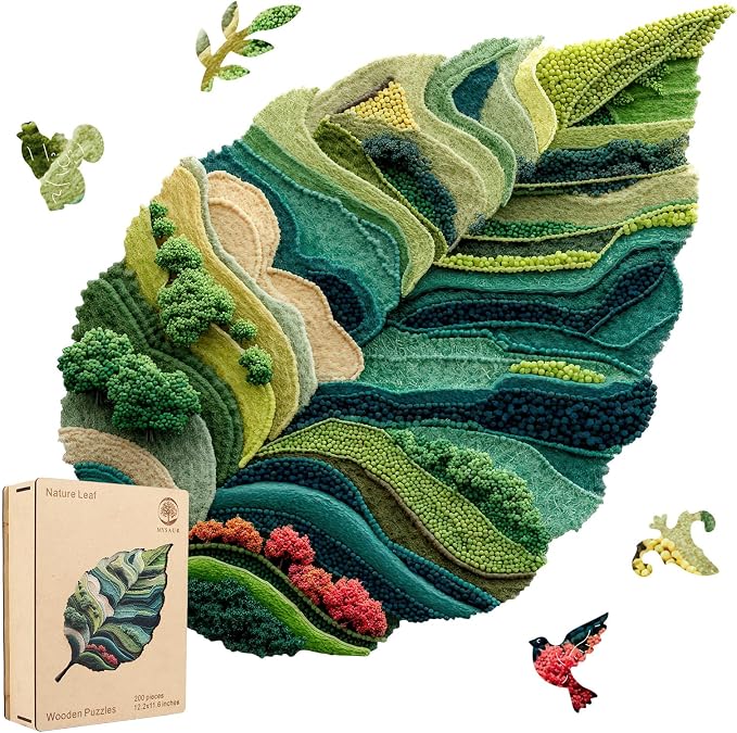 MYS A·U·R Wooden Puzzles for Adults, Nature Leaf Jigsaw Puzzle 200pcs, by MYSA%C2%B7U%C2%B7R