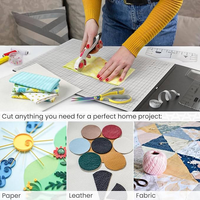 ARTEZA Fold & Stow Multifunctional Cutting Mat Set, 18x24 Inch, Self-Healing - Image 3
