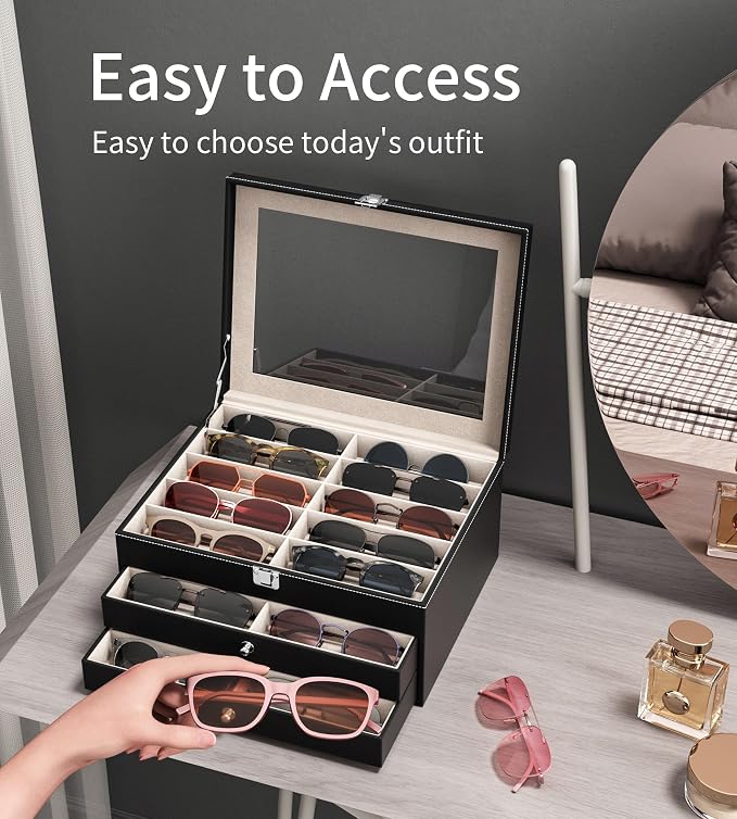 NEWLOOP 10/30 Slots Sunglass Organizer - Image 3
