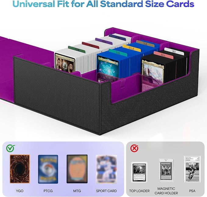 UAONO Trading Card Storage Box, Holds 1800 Sleeved Cards - Image 2