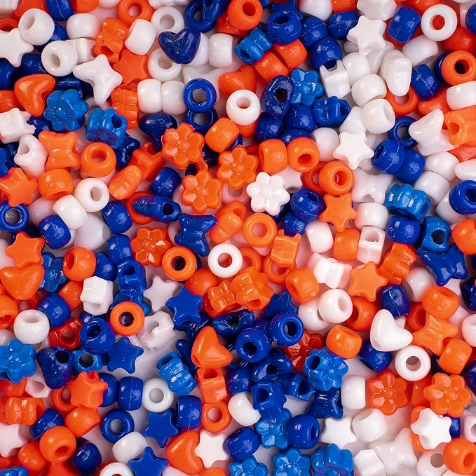 800PCS 6x9mm Valentine's Day Red Theme Pony Beads Bulk, Kandi Beads - Image 4