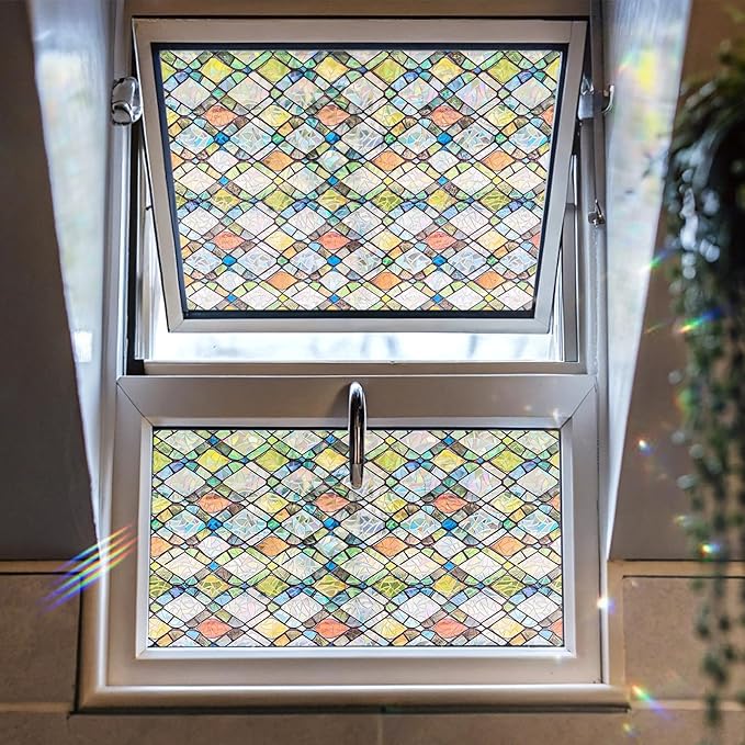 ADD.HERES Window Privacy Film, Stained Glass Decorative Static Cling, Removable - Image 5
