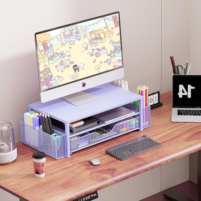 OPNICE Desk Organizers and Accessories, Computer Monitor Stand Riser - Image 5