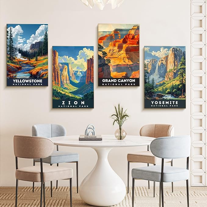4 Pack Framed Paint by Numbers Kit - Image 2